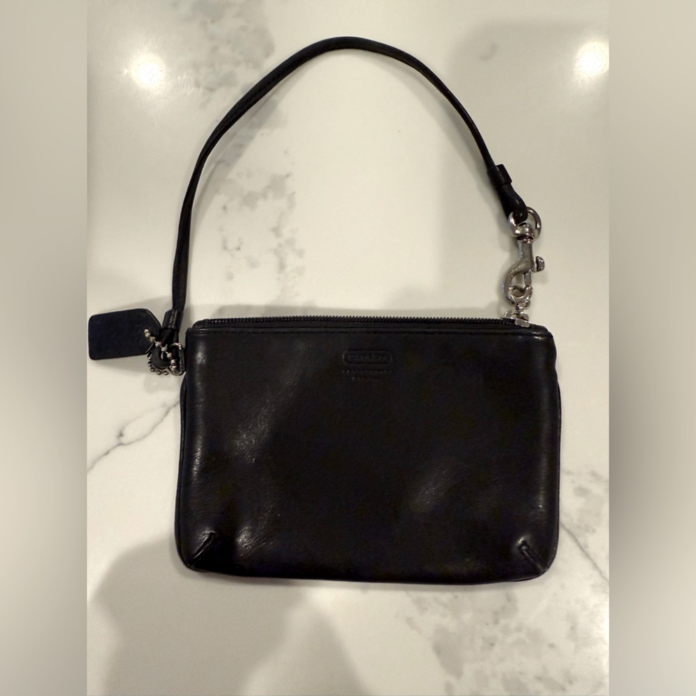 Coach Leather Black Wristlet